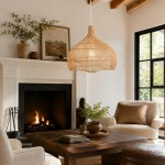 Janvi Rustic Farmhouse Style Rattan Novelty Pendant Light