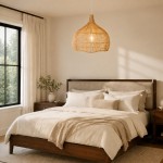Janvi Rustic Farmhouse Style Rattan Novelty Pendant Light