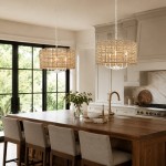 Arlo Bohemian 5 Light Natural Rattan Drum Chandelier