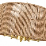 Haynes Rustic Rattan Dimmable Drum Pendant Light