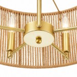 Haynes Rustic Rattan Dimmable Drum Pendant Light