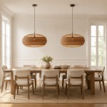 Barbara Coastal Rattan Pendant Light Kitchen Island