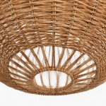 Barbara Coastal Rattan Pendant Light Kitchen Island