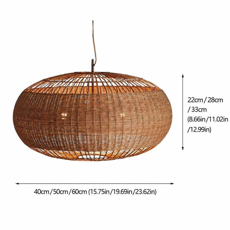 Barbara Coastal Rattan Pendant Light Kitchen Island