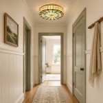 Eiridian Vintage Tiffany Stained Glass Flush Mount Ceiling Light