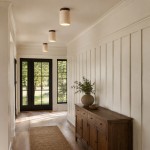 Hyrion Mini Wood And Stone Cylinder Travertine Ceiling Light