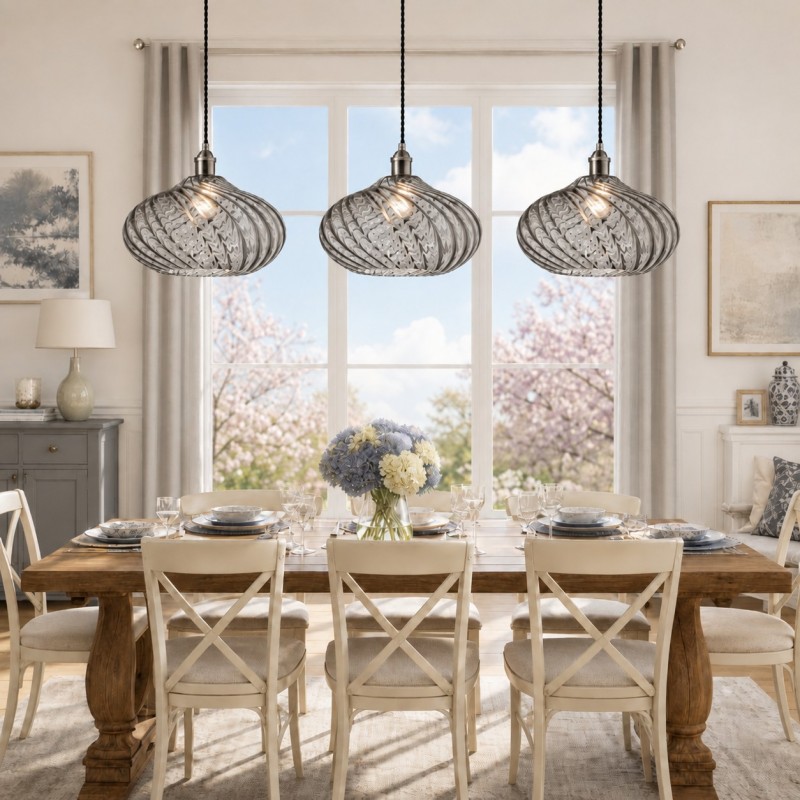 Lunaris Modern Globe Glass Pendant Light