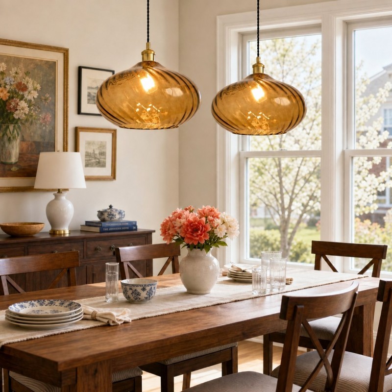 Lunaris Modern Globe Glass Pendant Light