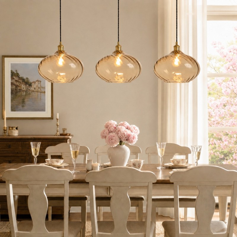 Lunaris Modern Globe Glass Pendant Light