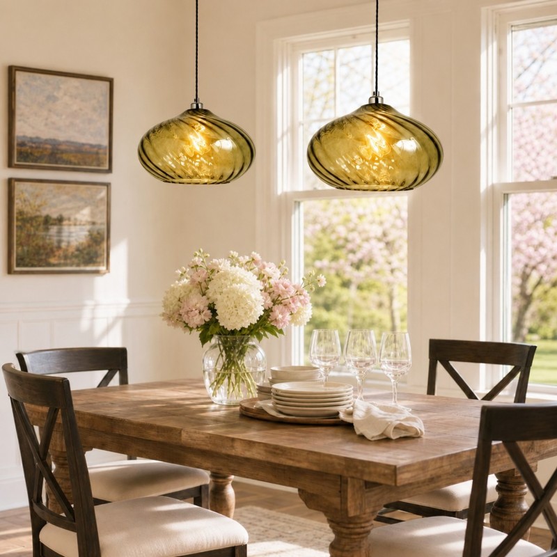 Lunaris Modern Globe Glass Pendant Light