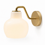 Aryahi Nordic Curved Brass Glass Wall Sconce