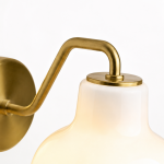 Aryahi Nordic Curved Brass Glass Wall Sconce