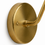 Aryahi Nordic Curved Brass Glass Wall Sconce