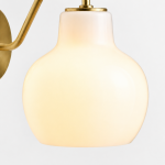 Aryahi Nordic Curved Brass Glass Wall Sconce
