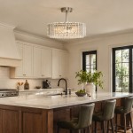 Ryxar Round Ribbed Crystal Semi Flush Mount Light