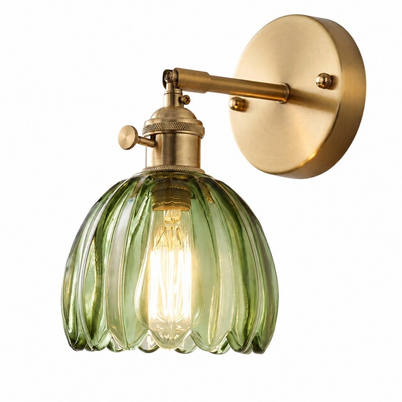 Elara Vintage Glass Tulip Sconce