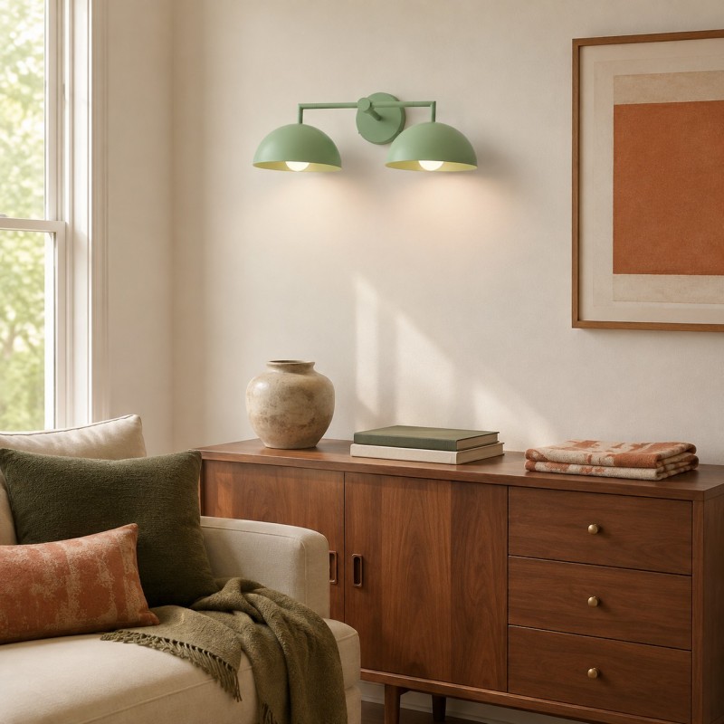 Burton Modern Nordic Morandi 2-Light Metal Wall Light