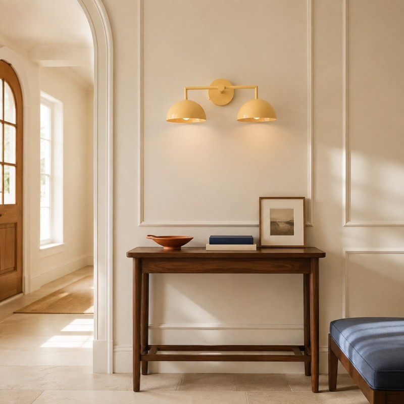 Burton Modern Nordic Morandi 2-Light Metal Wall Light