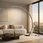 Harte Ultra Bright Dimmable Arc LED Floor Lamp