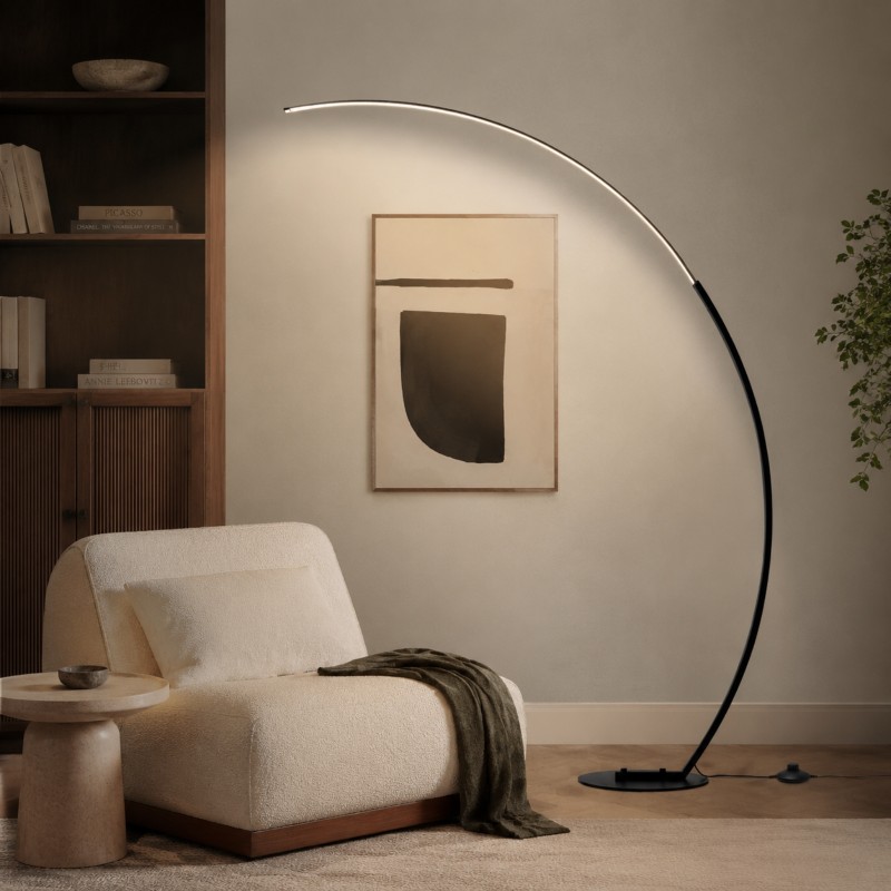 Harte Ultra Bright Dimmable Arc LED Floor Lamp