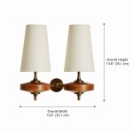 Nyxara Vintage  Fabric Tapered Shade Wall Sconce
