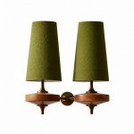 Nyxara Vintage  Fabric Tapered Shade Wall Sconce