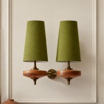 Wren Retro White Fabric Swan Neck Sconce