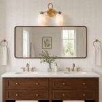 Drusilla Mid Century Modern Aged Brass Looped Arm Vanity Light