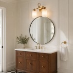 Drusilla Mid Century Modern Aged Brass Looped Arm Vanity Light