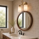 Drusilla Mid Century Modern Aged Brass Looped Arm Vanity Light
