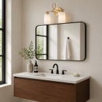 Drusilla Mid Century Modern Aged Brass Looped Arm Vanity Light