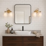 Drusilla Mid Century Modern Aged Brass Looped Arm Vanity Light