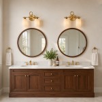 Drusilla Mid Century Modern Aged Brass Looped Arm Vanity Light
