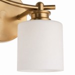 Drusilla Mid Century Modern Aged Brass Looped Arm Vanity Light