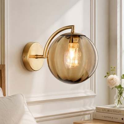 Soluna Modern Ball Glass Wall Sconce
