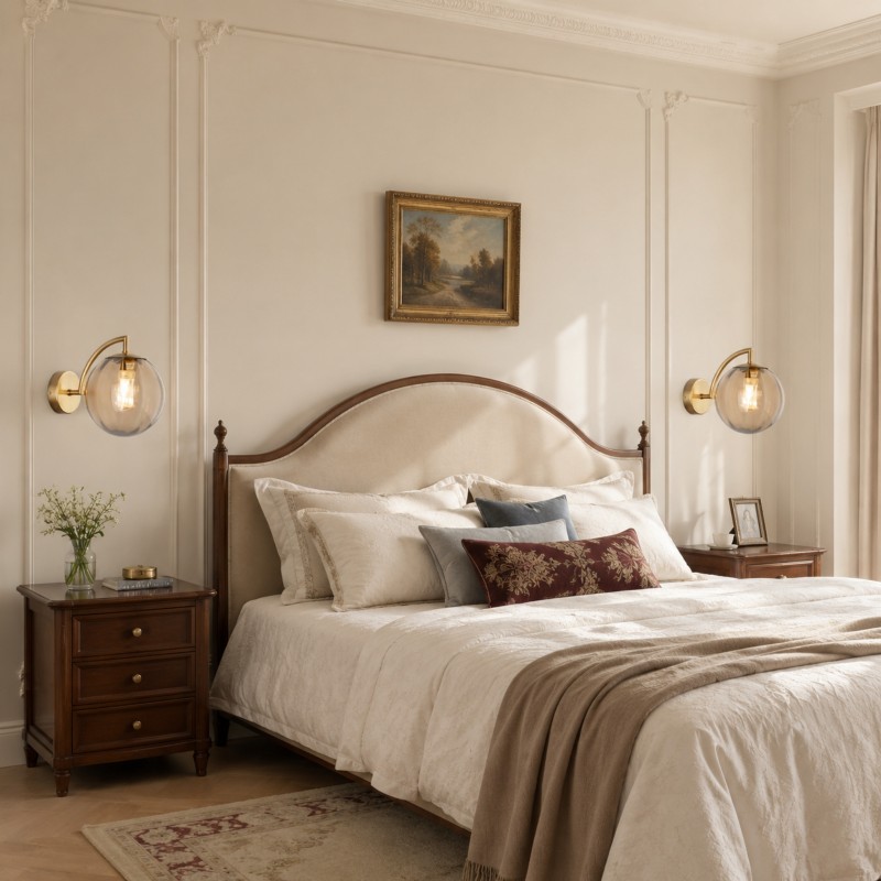 Soluna Modern Ball Glass Wall Sconce