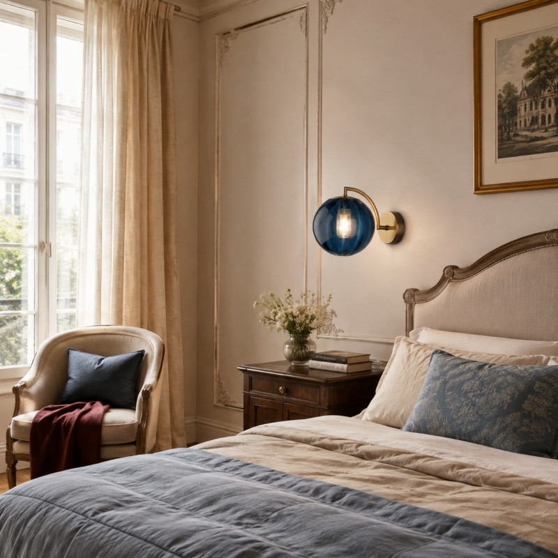 Soluna Modern Ball Glass Wall Sconce