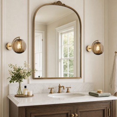 Soluna Modern Ball Glass Wall Sconce
