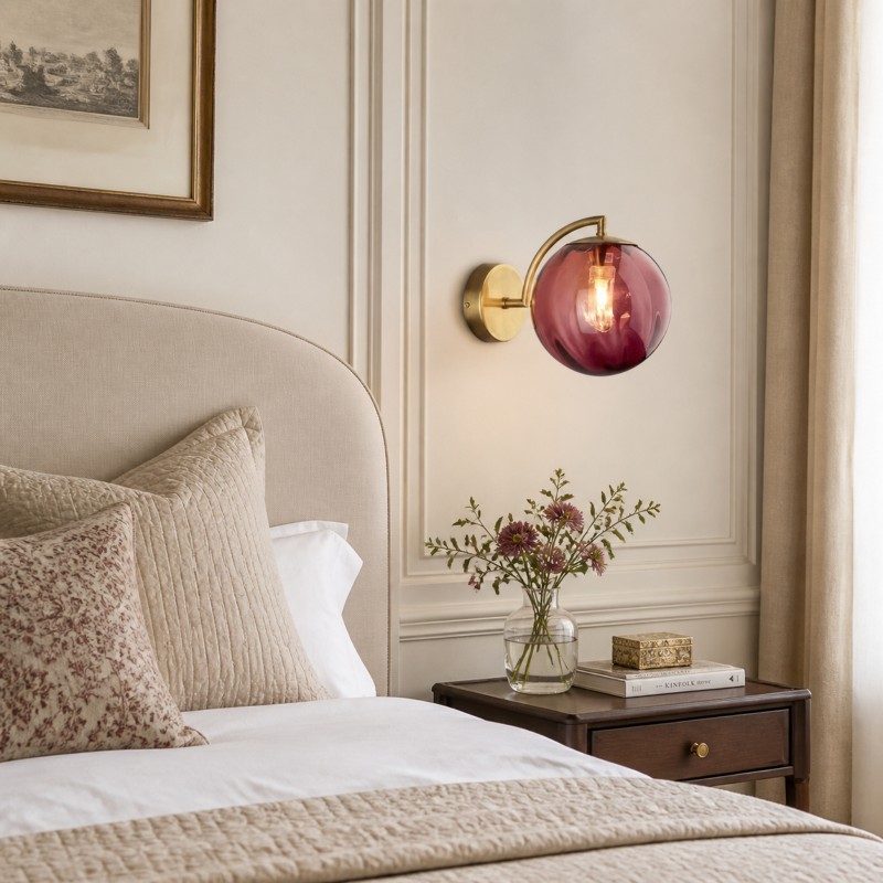 Soluna Modern Ball Glass Wall Sconce