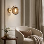 Soluna Modern Ball Glass Wall Sconce