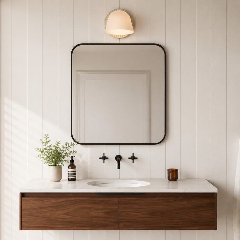 Pyrvyn Mid-Century Modern Milk Glass Shade Wall Sconce