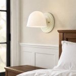 Pyrvyn Mid-Century Modern Milk Glass Shade Wall Sconce