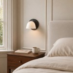 Pyrvyn Mid-Century Modern Milk Glass Shade Wall Sconce