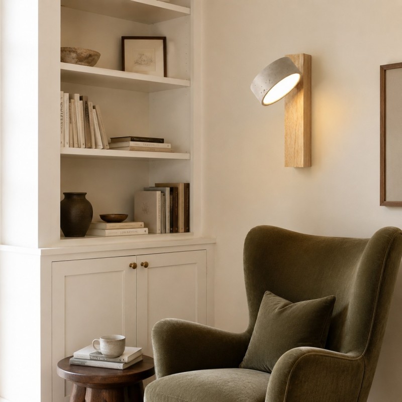 Bennett Wabi-Sabi Round Travertine Wall Light