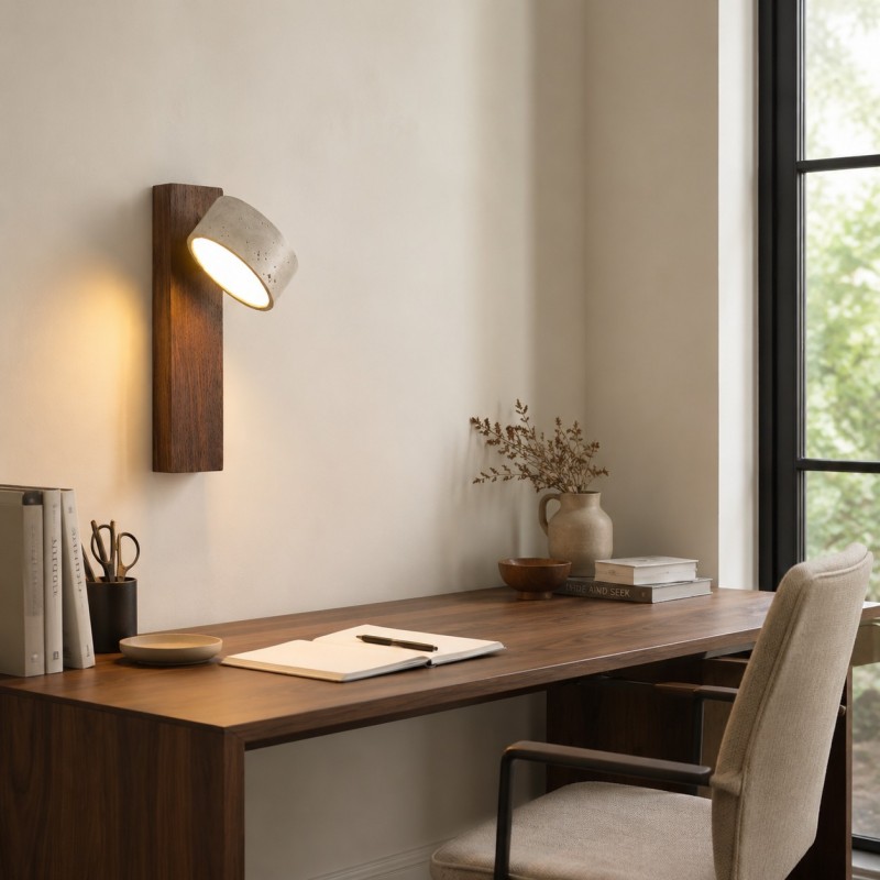 Bennett Wabi-Sabi Round Travertine Wall Light