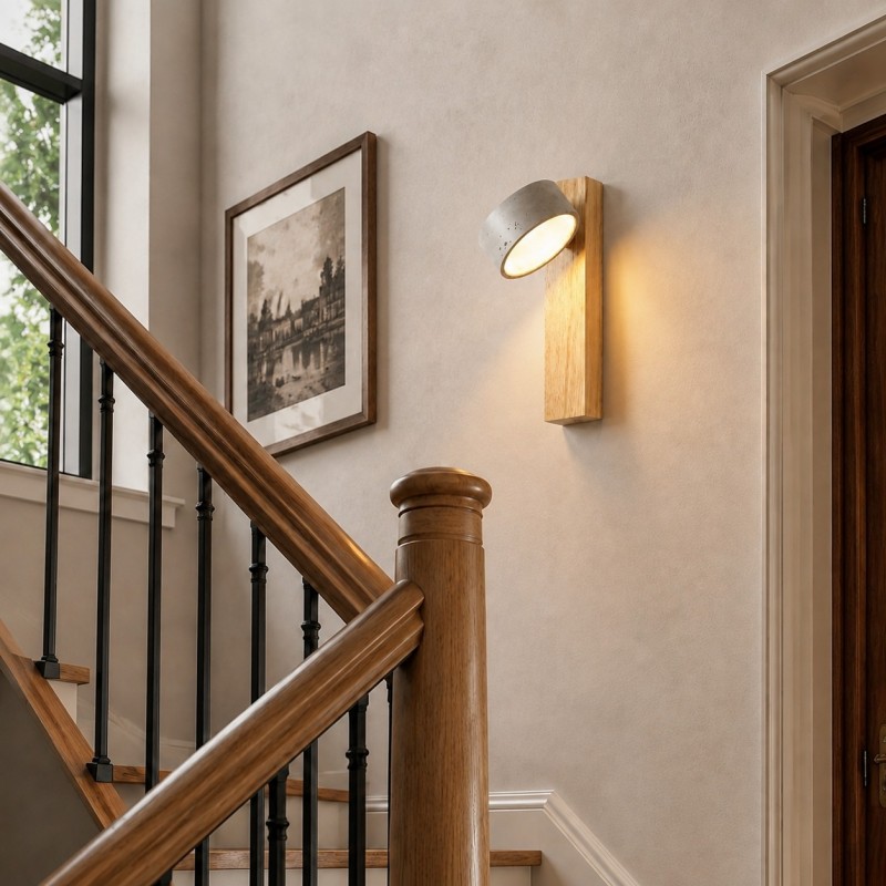 Bennett Wabi-Sabi Round Travertine Wall Light