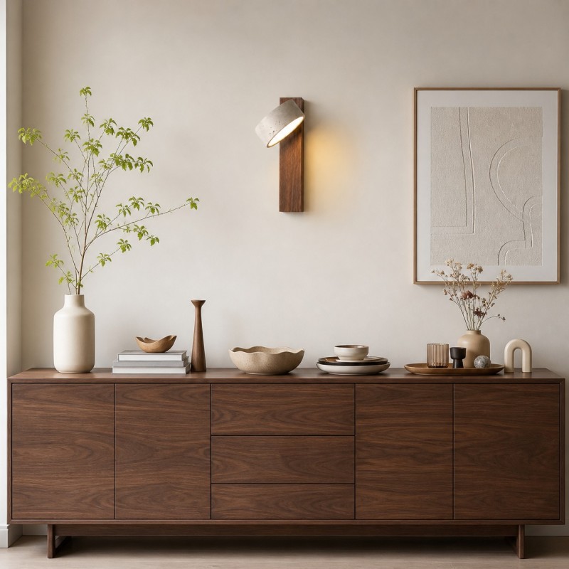 Bennett Wabi-Sabi Round Travertine Wall Light