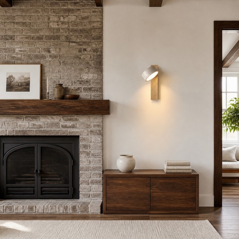 Bennett Wabi-Sabi Round Travertine Wall Light