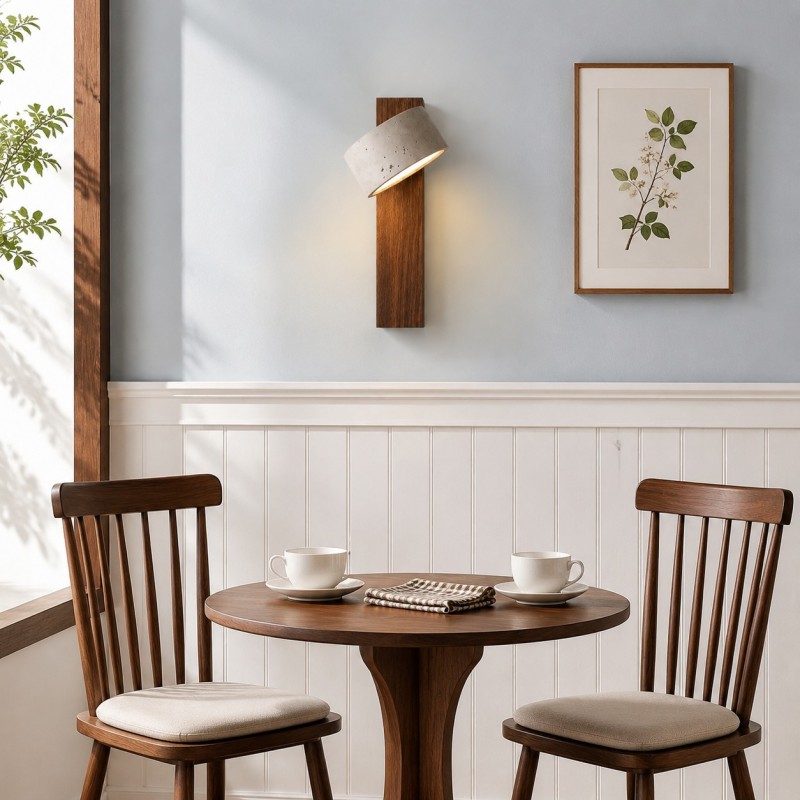 Bennett Wabi-Sabi Round Travertine Wall Light