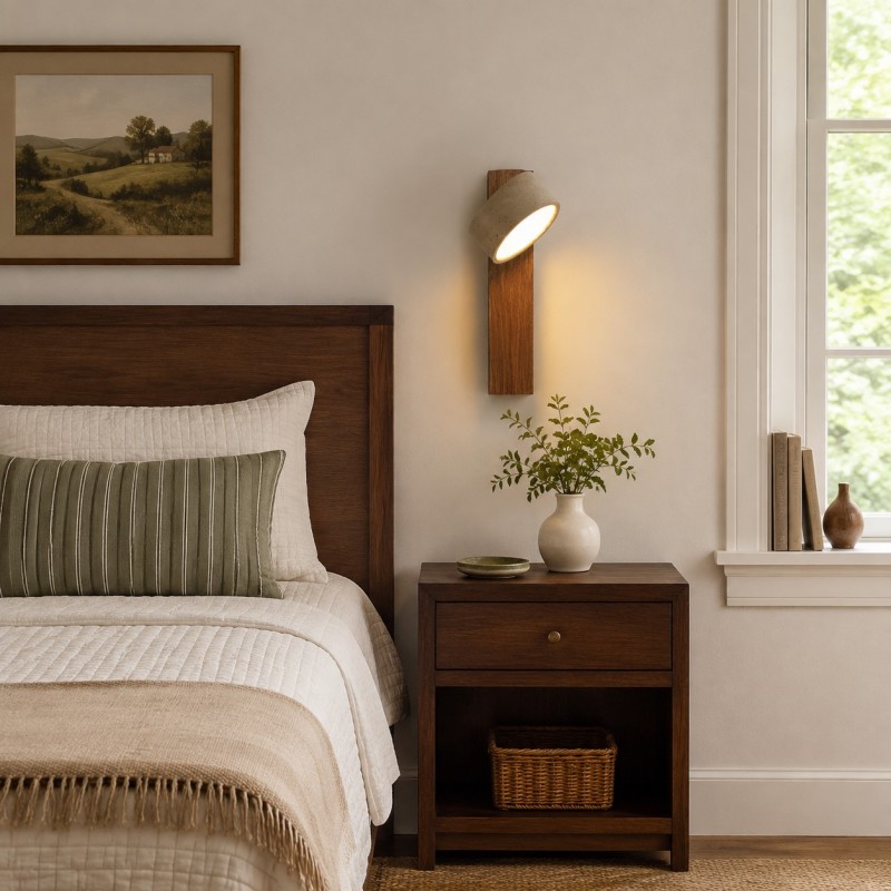 Bennett Wabi-Sabi Round Travertine Wall Light